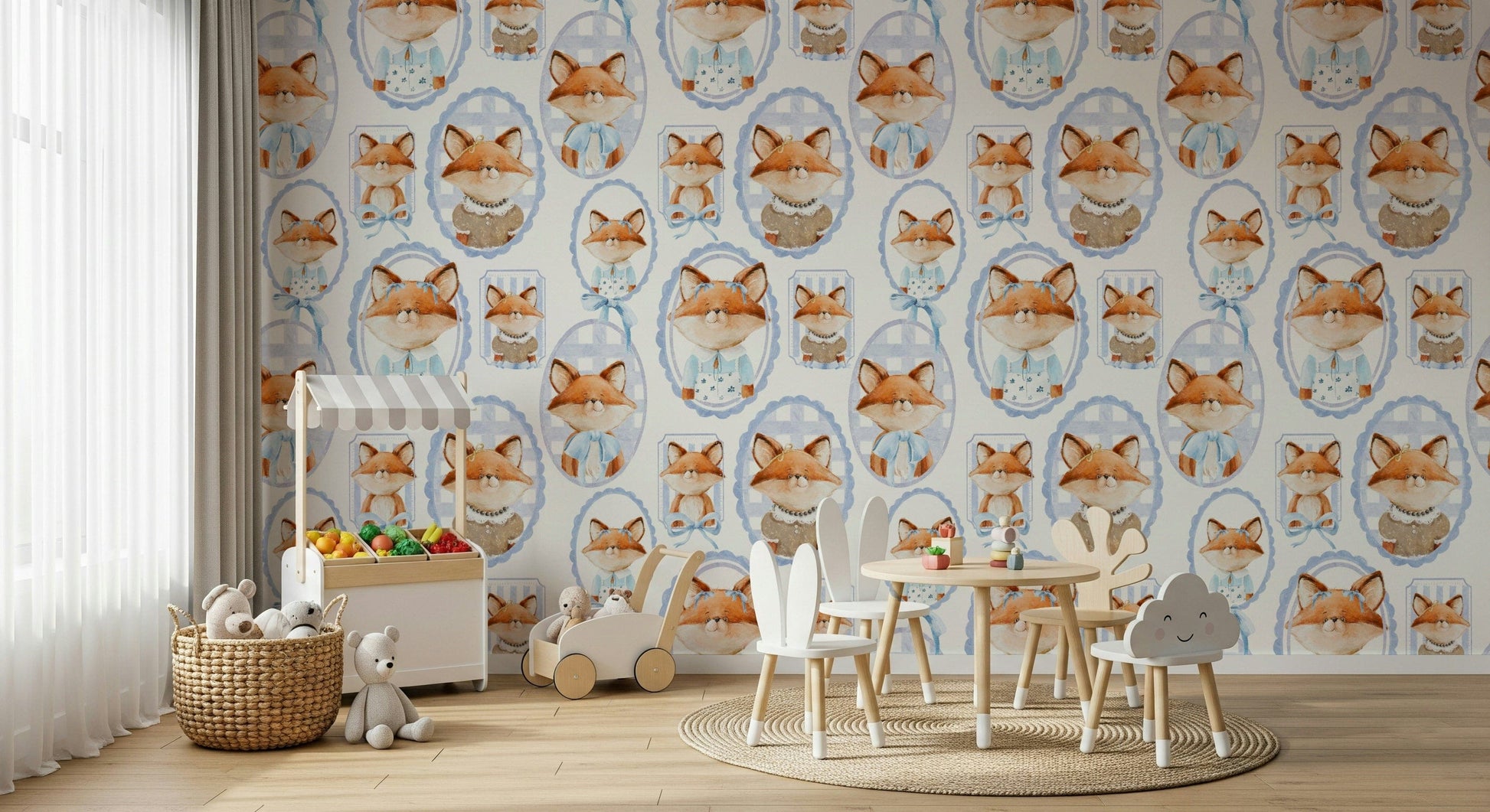 Cute Fox Portrait Gallery wallpaper decorative framed animal print