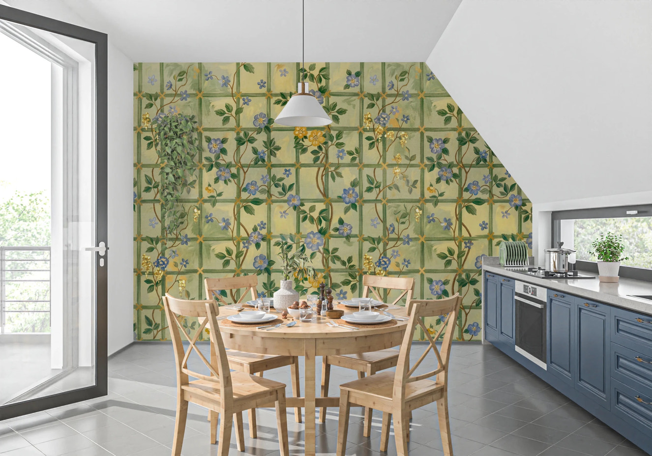 Vintage Garden English Roses Wall Mural