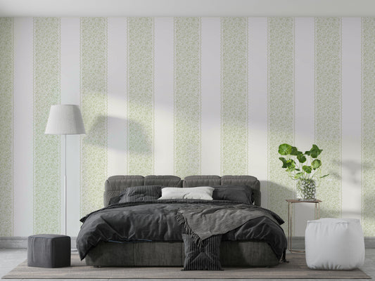 The colors are gentle and muted, with a natural, green and beige palette.

