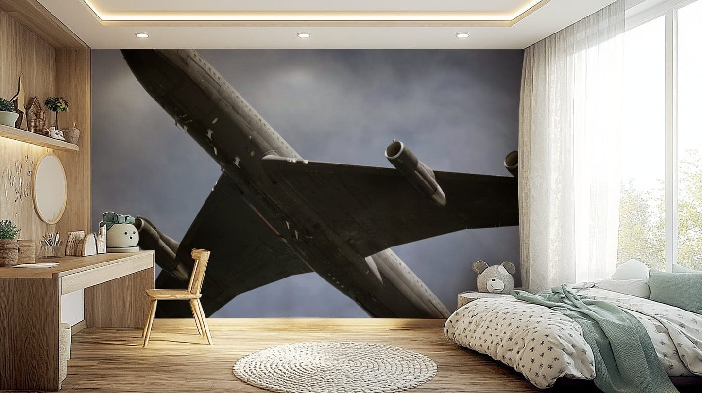 An angled shot of the mural's classic color palette.