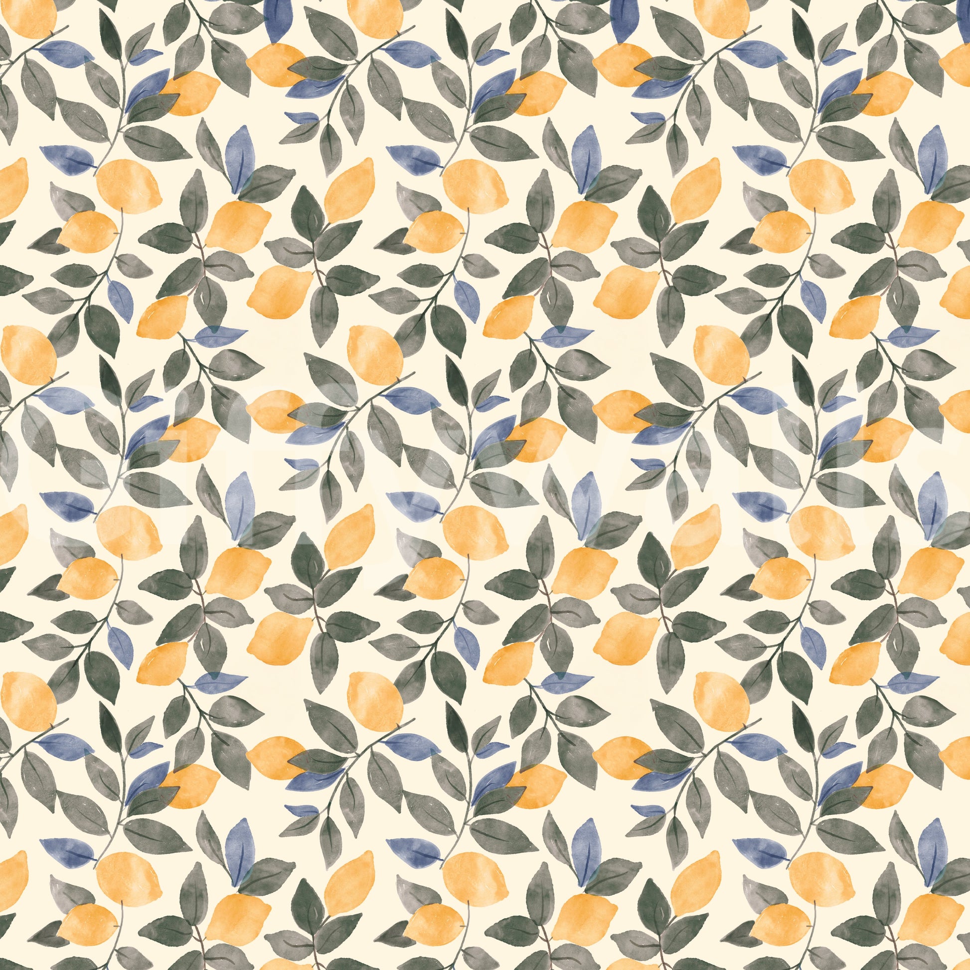 Cheerful lemon wall backdrop

