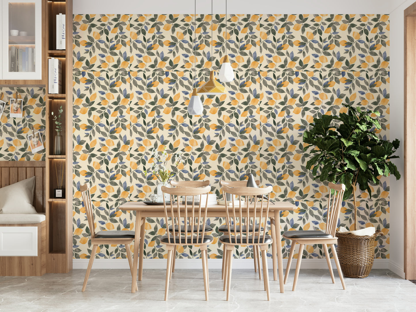 A light and bright wallpaper design.

