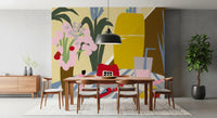 Vintage mid century kitchen still life Wall Mural