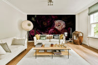 Bedroom floral mural wallpaper

