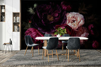 Elegant peonies flower mural

