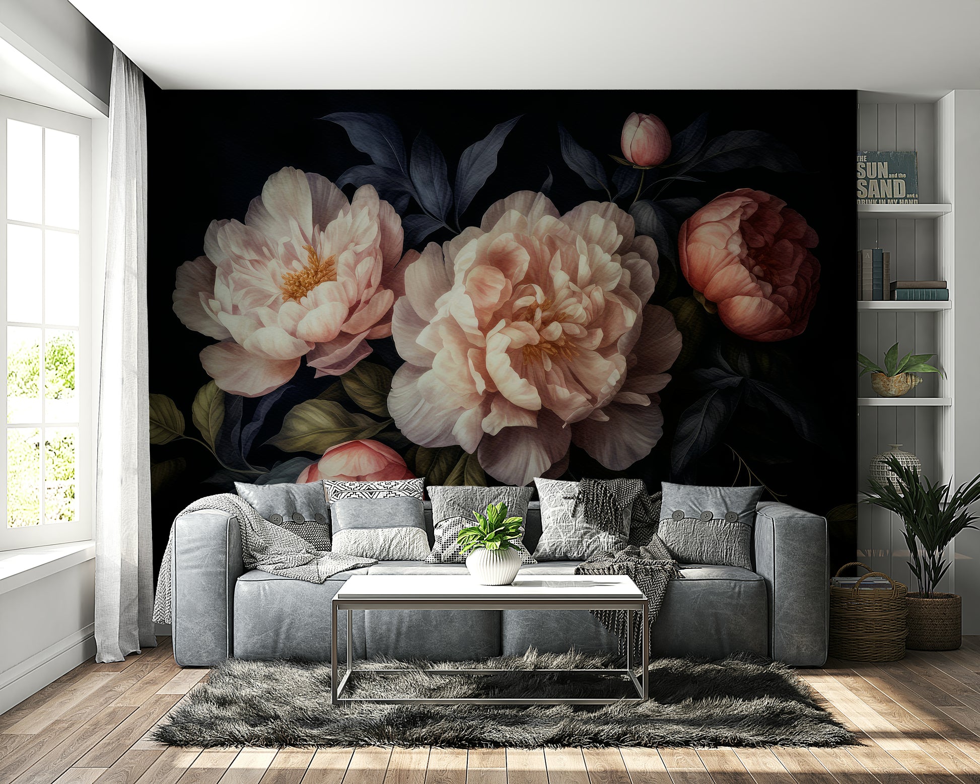 Soft vintage flower wallpaper

