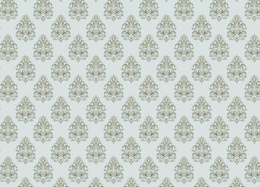 Vintage Damask Green Wallpaper Mural