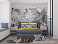Hochgall mountain captured in scenic mural art