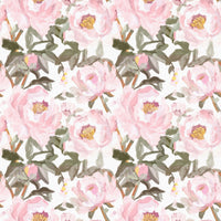 Vintage Oil Painted Pink Peonies with Soft Romantic Petals Wallpaper⁠