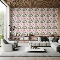 Vintage Oil Painted Pink Peonies with Soft Romantic Petals Wallpaper⁠