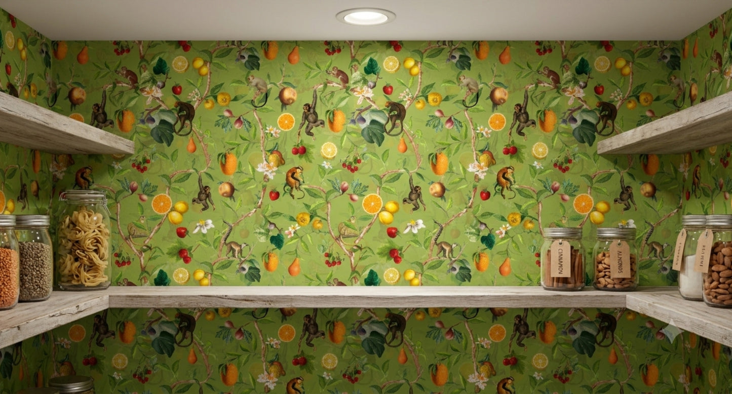 Vintage Primate Paradise Wallpaper⁠ for pantry