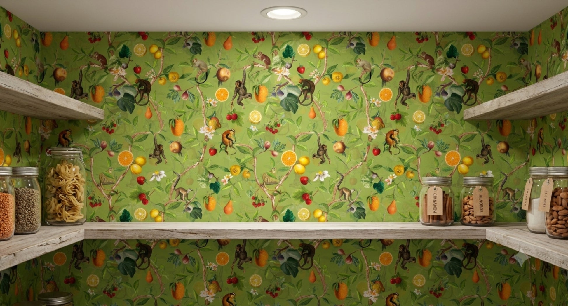 Vintage Primate Paradise Wallpaper⁠ for pantry