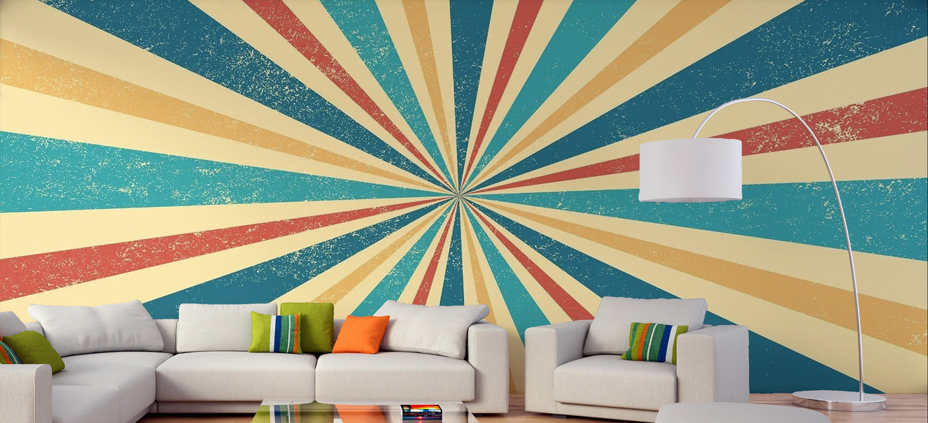 Bold Retro Vintage Wall Mural
