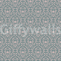 VINTAGE TEAL DAMASK Wallpaper⁠
