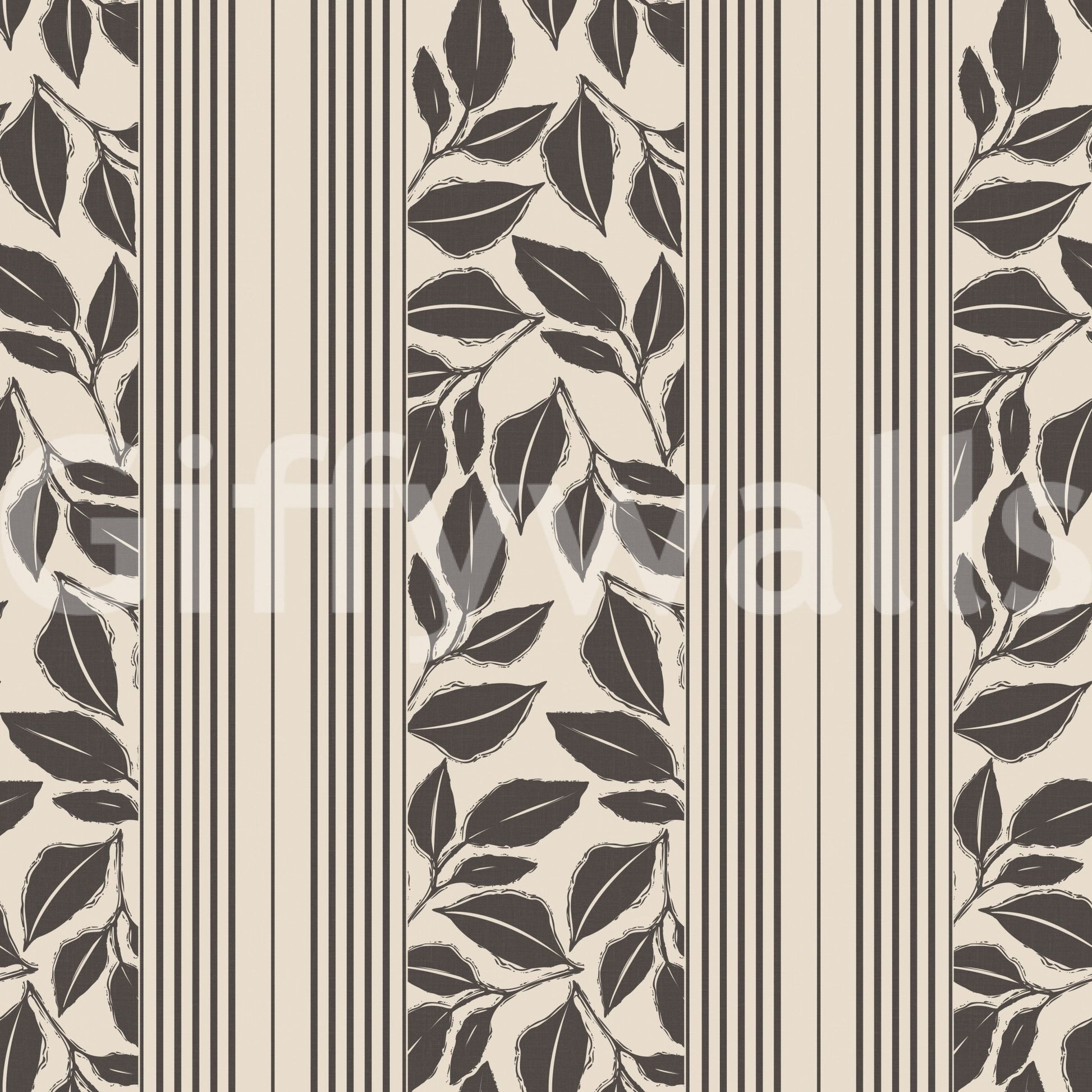 Vintage Trailing Foliage Cream Wallpaper⁠