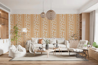 Vintage Trailing Foliage Golden Wallpaper⁠