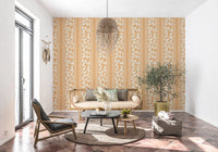 Vintage Trailing Foliage Golden Wallpaper⁠