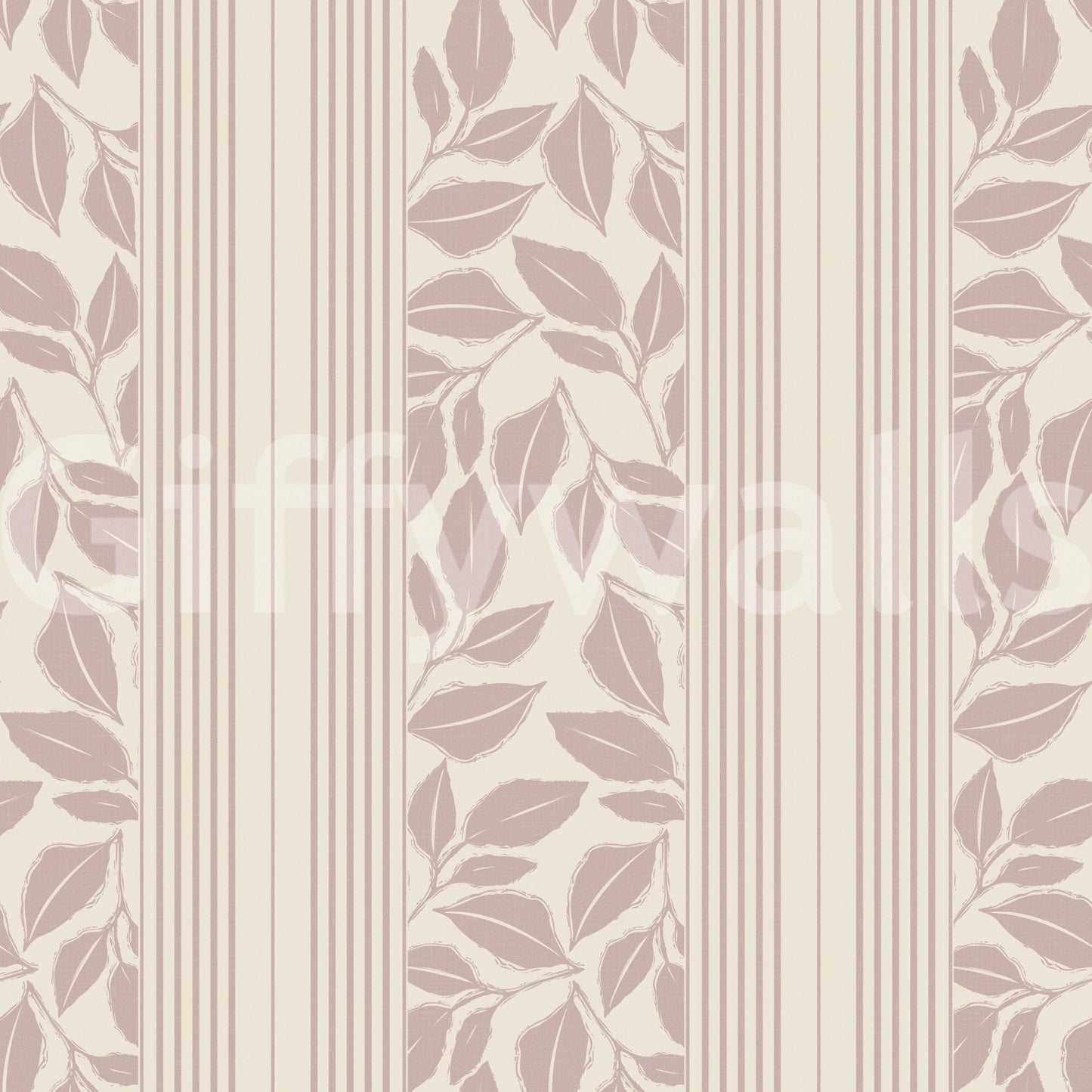 Vintage Trailing Foliage Mauve Wallpaper⁠
