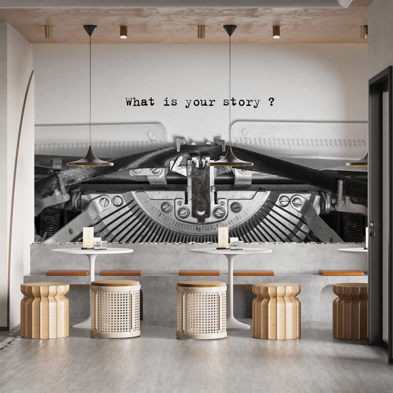 Vintage Typewriter Quote Wall Mural - Giffywalls