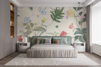 Vintage Wildflower Wallpaper for a Tranquil Space