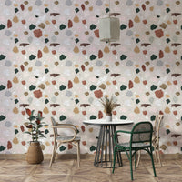 Vitruvio-inspired mural with ancient design influence

