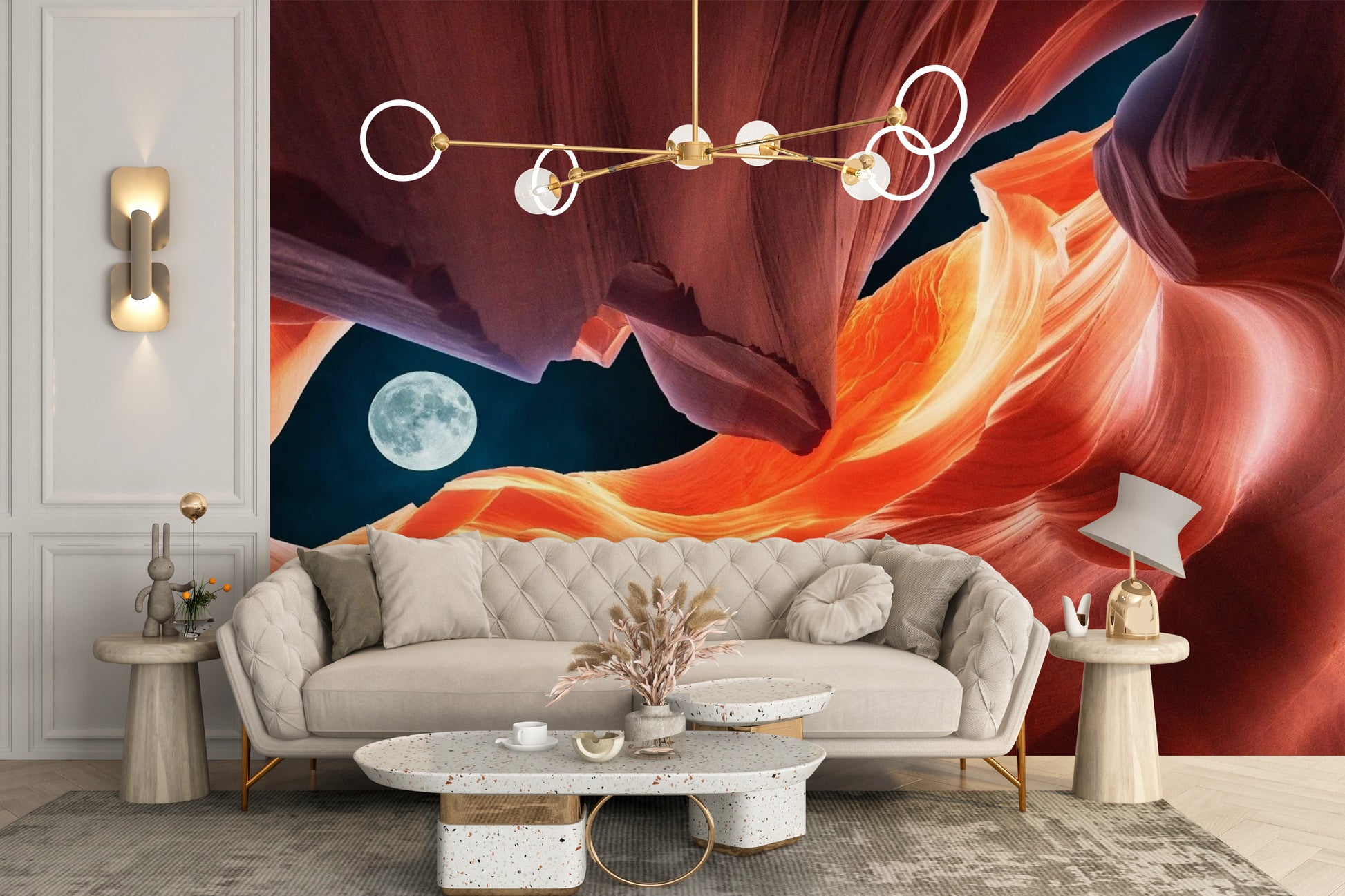 Colorful Arizona cavern scene for a feature wallpaper.