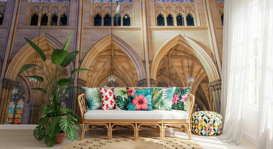 Vivid Stained Glass Wall Mural
