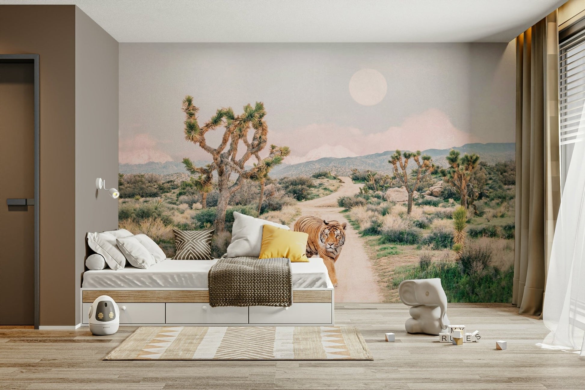 Striking stripes and intense gaze.

