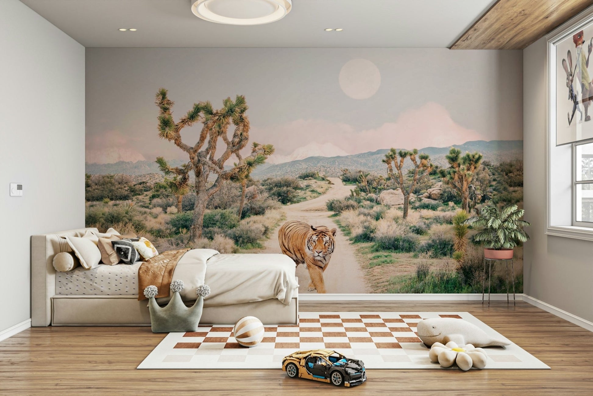 Ideal for a living room, study, or accent wall.

