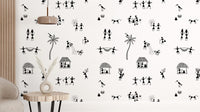 Warli Wonders Collection Mural Wallpaper art
