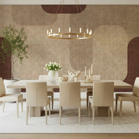 Modern Warm Curves Design peel and stick wallpaper for chic rooms.