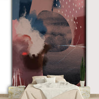 Orange and red wall mural

