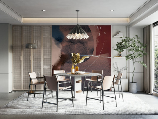 Warm hues wall mural

