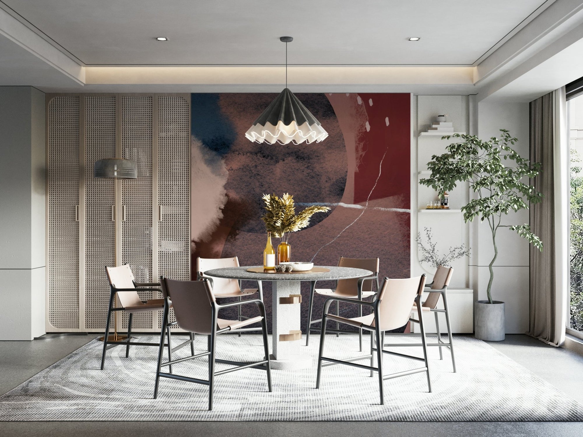 Warm hues wall mural

