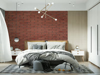 An artistic earthy pattern mural on minimalist wallpaper.

