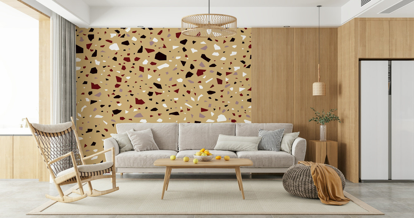 A classic terrazzo design wallpaper for walls.