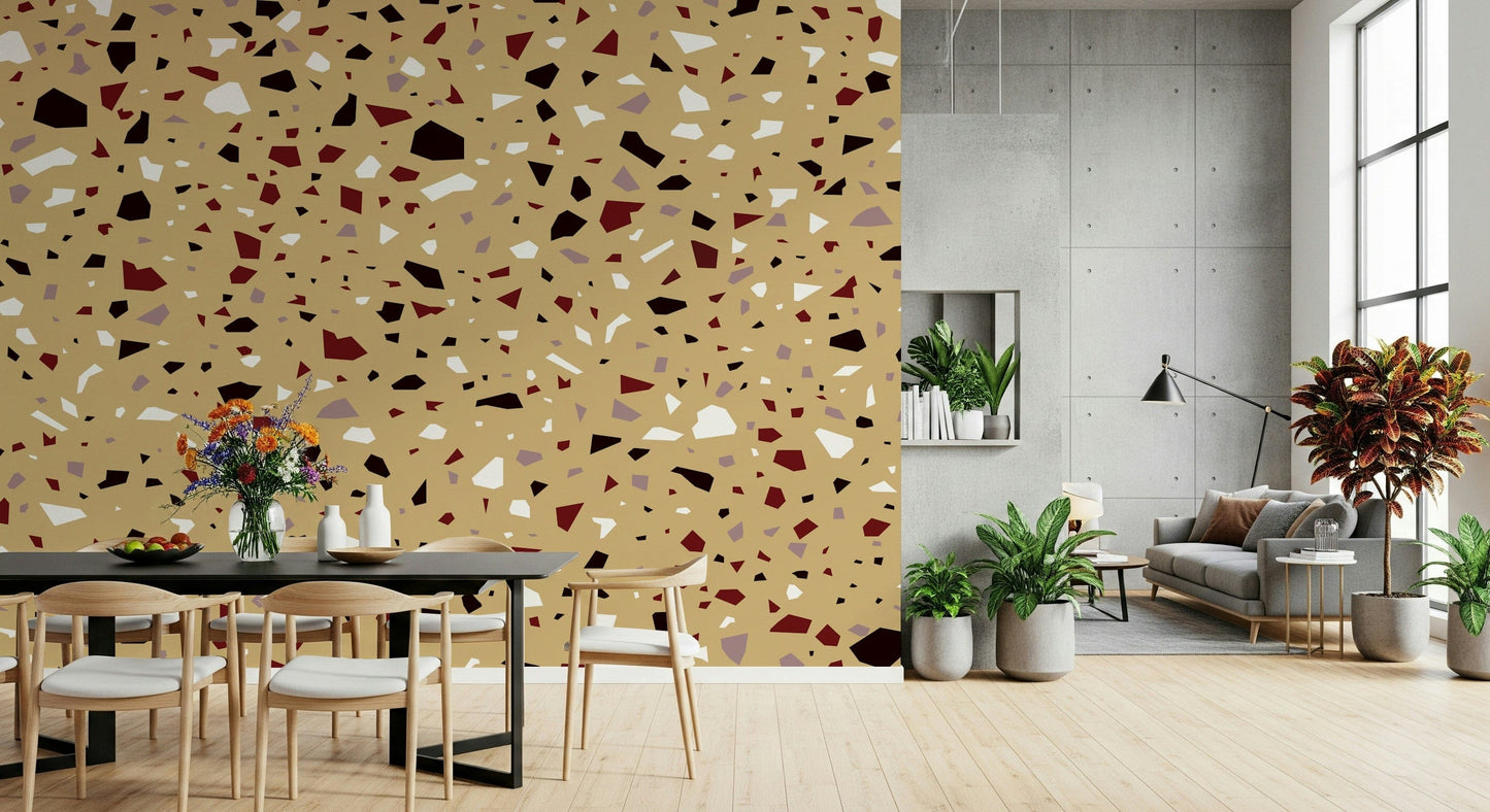 A serene abstract stone wall mural for your decor.