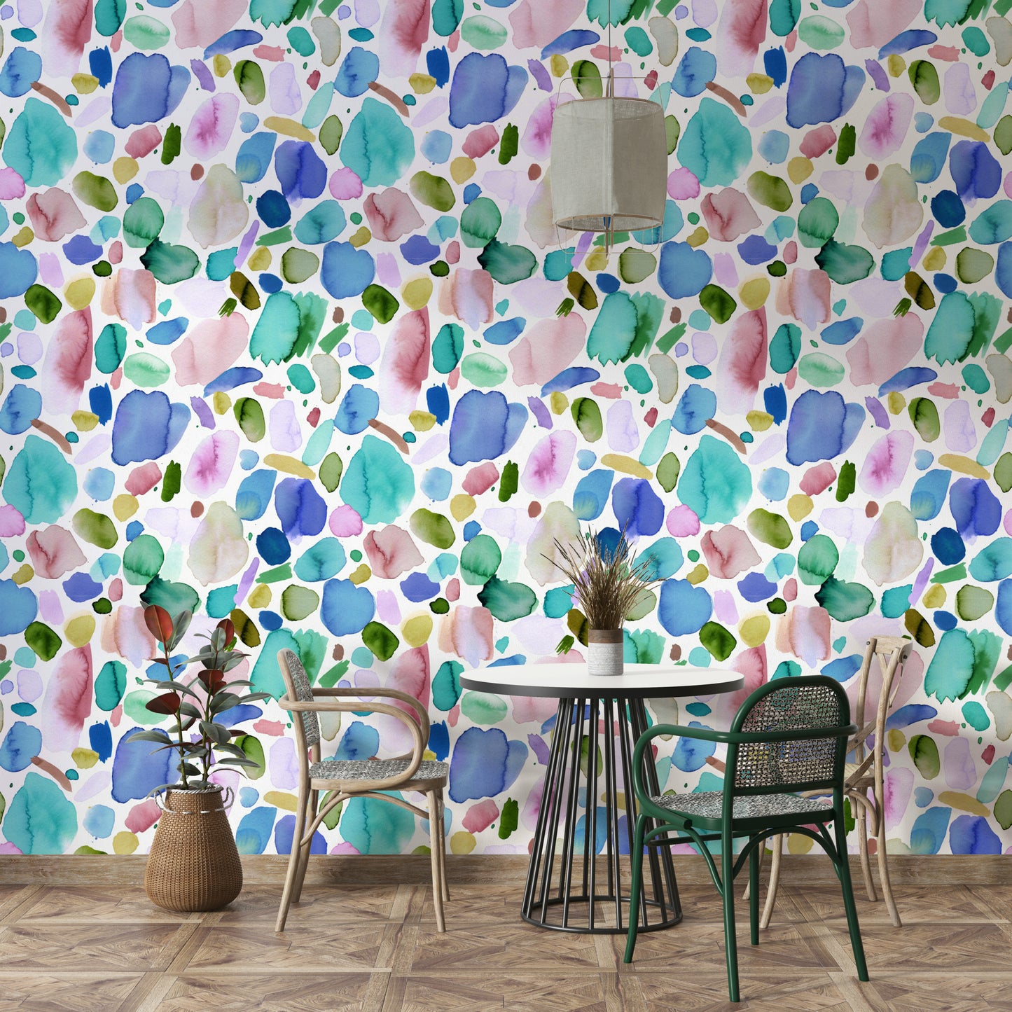 Modern abstract wallpaper with flowing watercolor textures.

