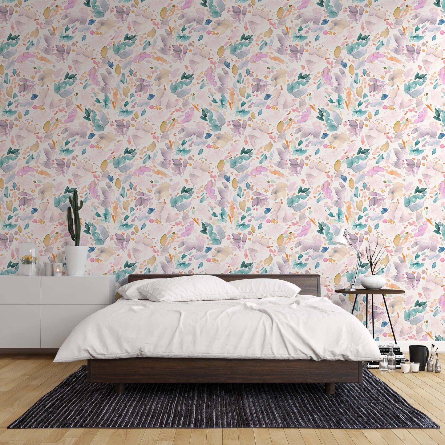 Watercolor Abstract Petals Wallpaper⁠