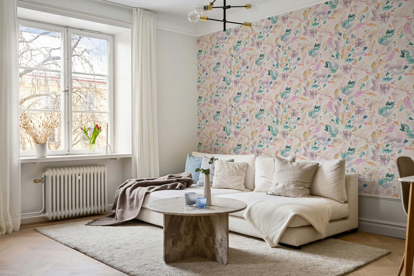 Watercolor Abstract Petals Wallpaper⁠