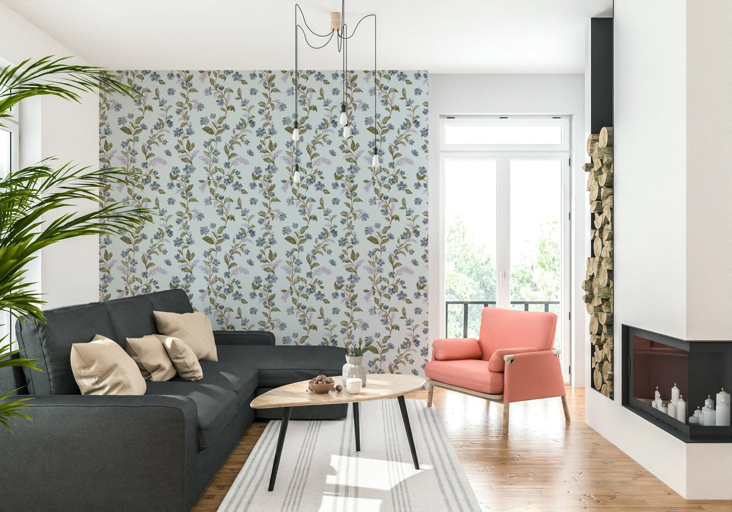Peaceful Watercolor Bloom Serenity decorative paper soothing bedroom atmosphere.