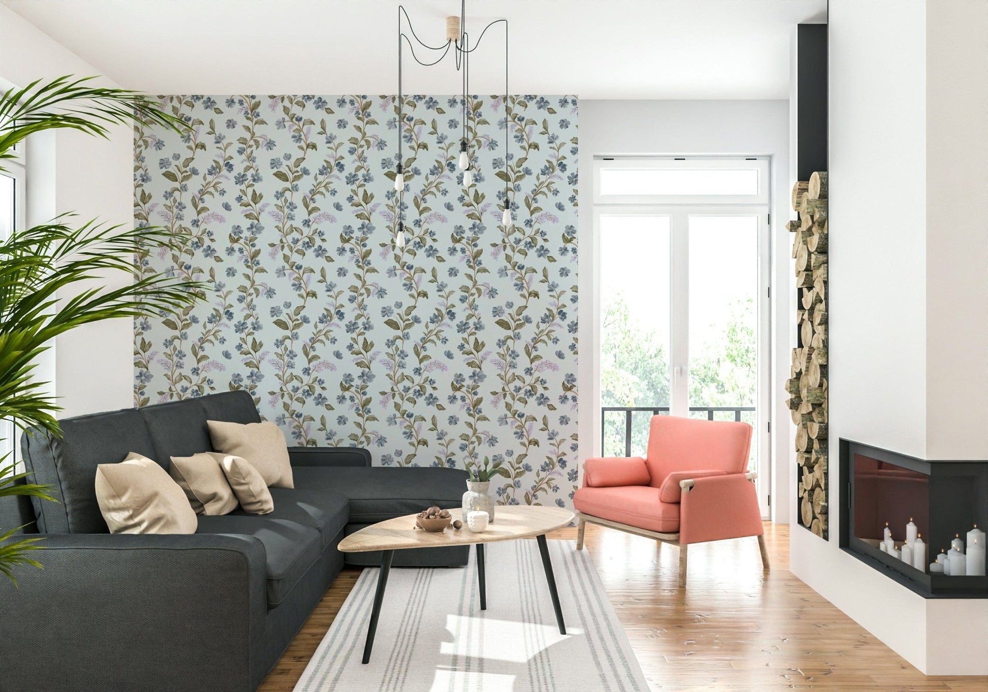 Peaceful Watercolor Bloom Serenity decorative paper soothing bedroom atmosphere.