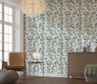 Exquisite Watercolor Bloom Serenity botanical paper subtle purple bloom accent.