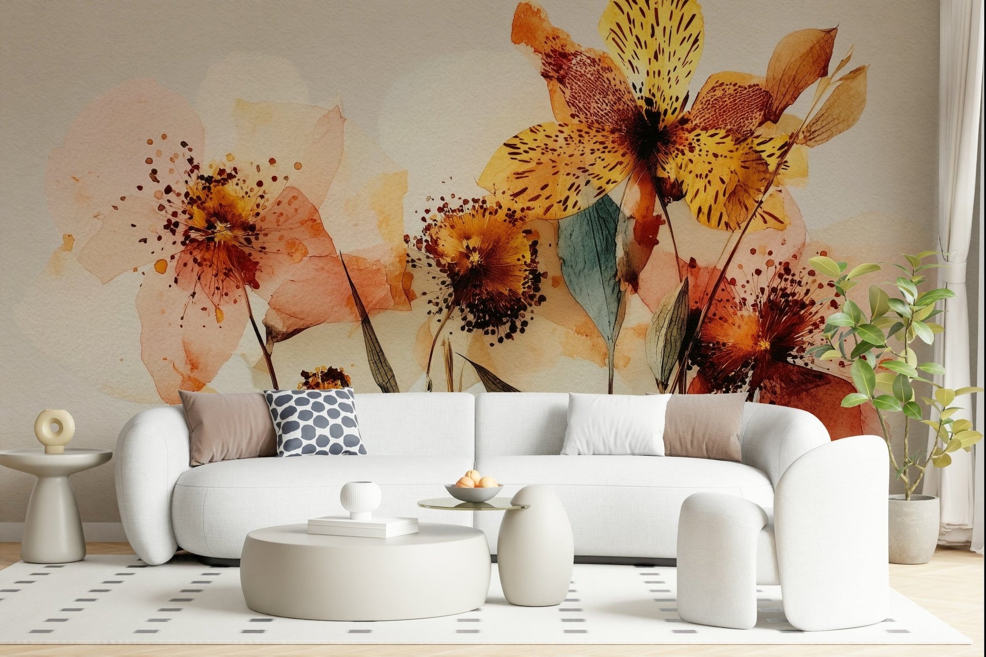 Watercolor Bloom Wall Mural