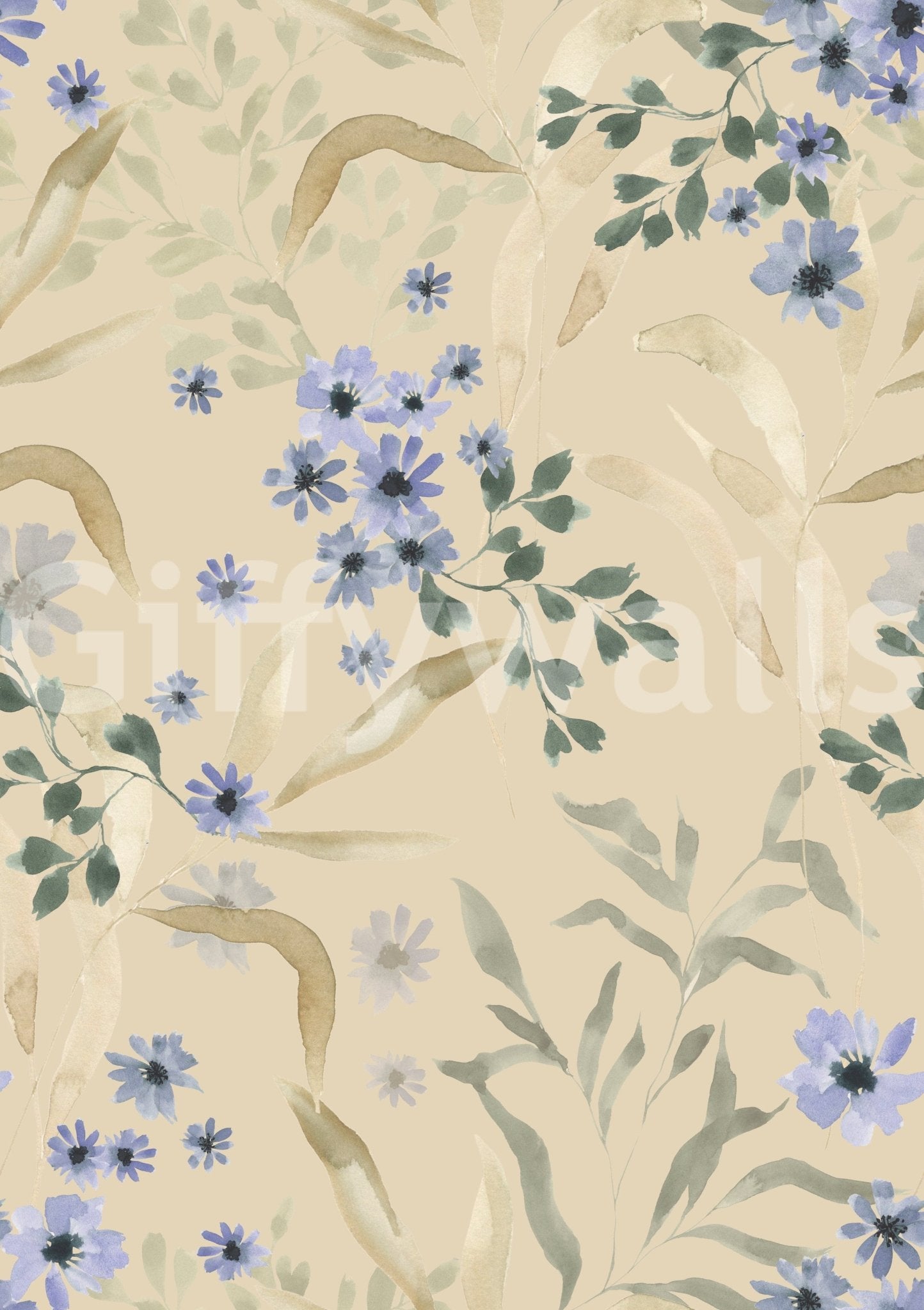 Whimsical watercolor blooms adding a dreamy, painterly feel.