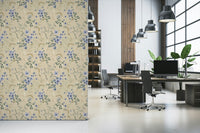 Romantic watercolor bloom pattern with subtle gradients and soft edges.