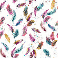 Watercolor Feathers Multicolor Wallpaper⁠