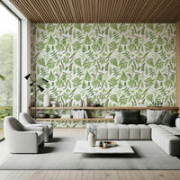 Diverse foliage design Watercolor Fern Canopy home accent