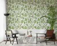 Delicate maidenhair ferns Watercolor Fern Canopy print