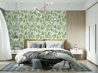 Emerald leaf arrangement Watercolor Fern Canopy backdrop